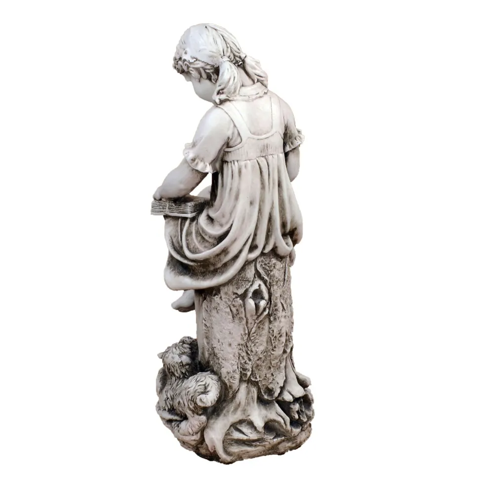 Reading Girl 89cm Stone Resin Garden Statue