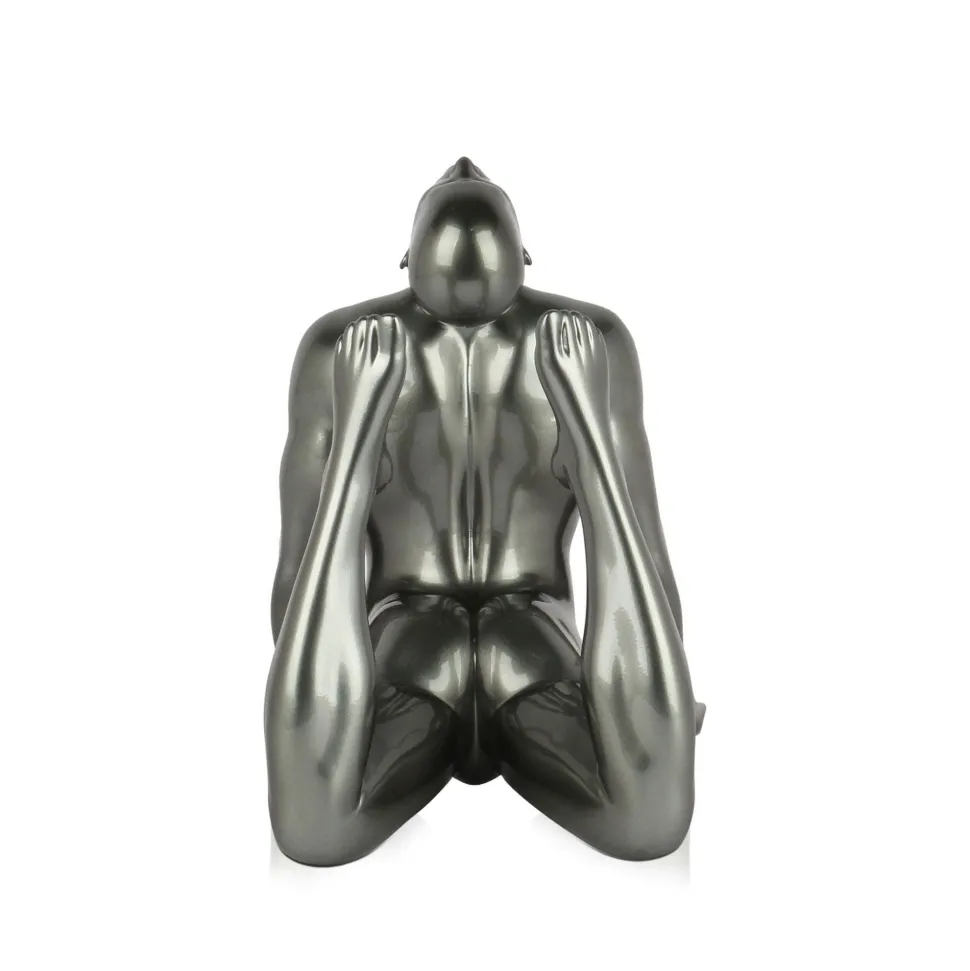 Rising Core 24cm Anthracite Resin Indoor Sculpture