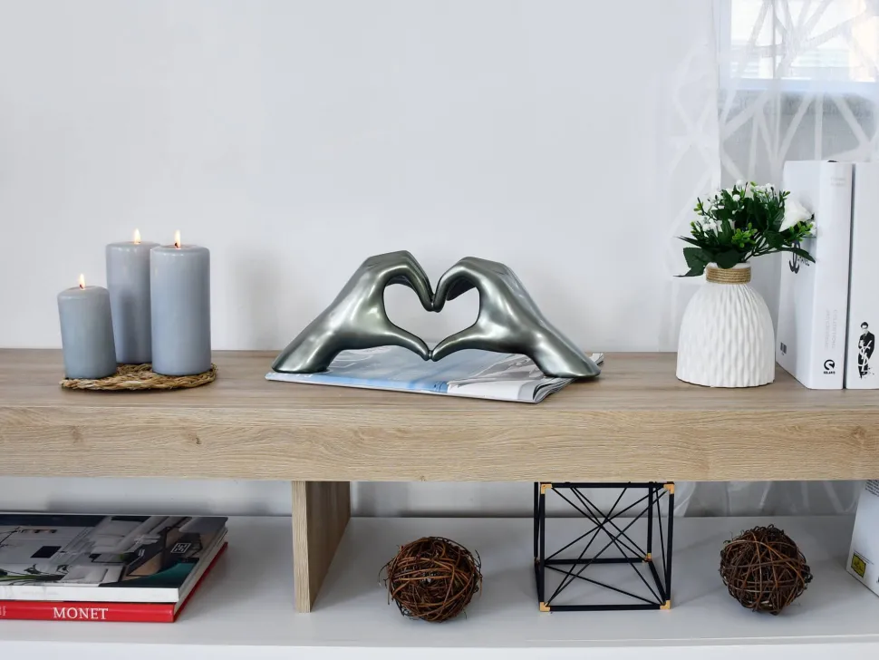 Sacred Love 15cm Anthracite Resin Indoor Sculpture