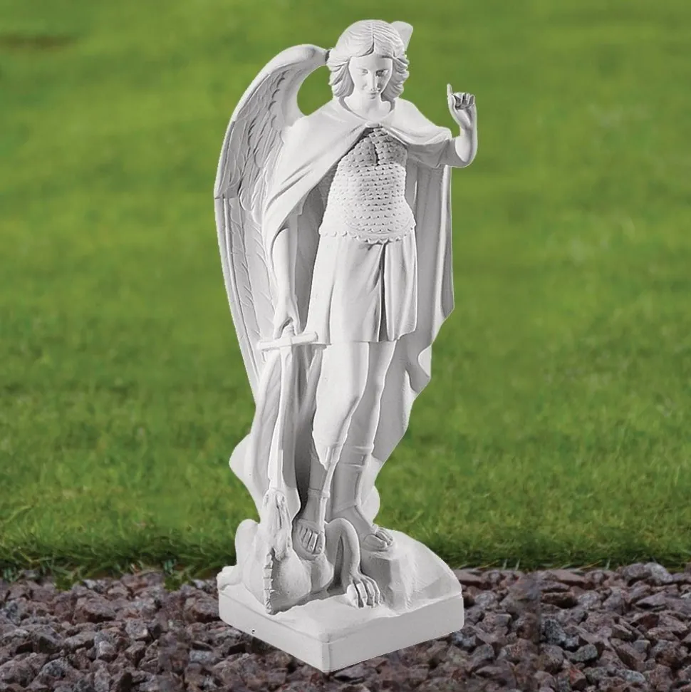 Saint Michael 58cm Marble Resin Garden Statue