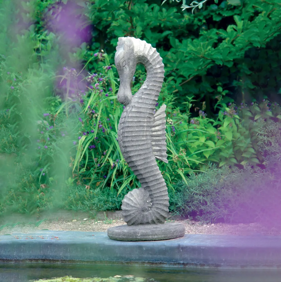 Seahorse 55cm Stone Garden Ornament
