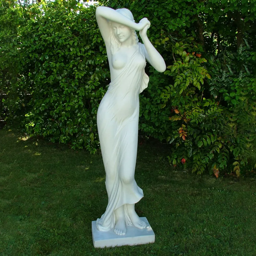 Shy Maiden 85cm Marble Resin Garden Statue