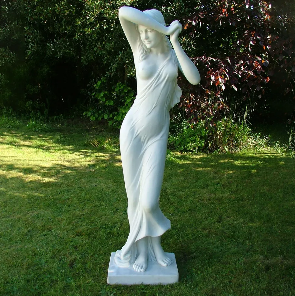 Shy Maiden 85cm Marble Resin Garden Statue