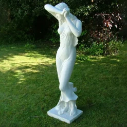 Shy Maiden 85cm Marble Resin Garden Statue