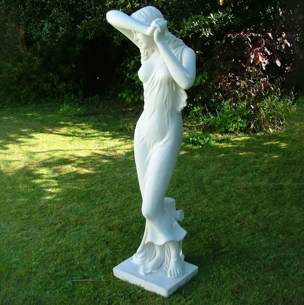 Shy Maiden 85cm Marble Resin Garden Statue
