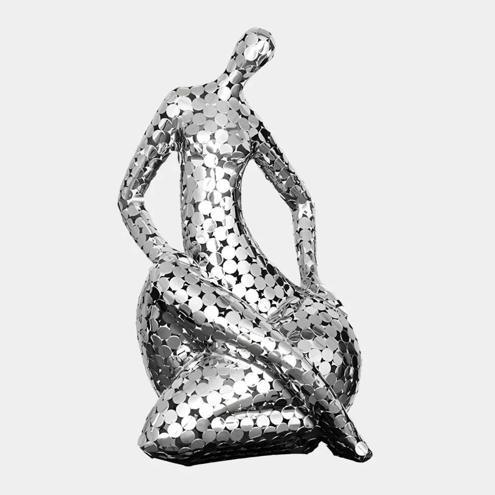 Silent Soul 81cm Silver Metal Indoor Sculpture