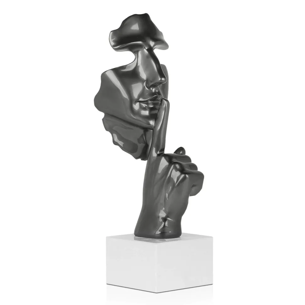 Silent Warrior 48cm Anthracite Resin Indoor Sculpture