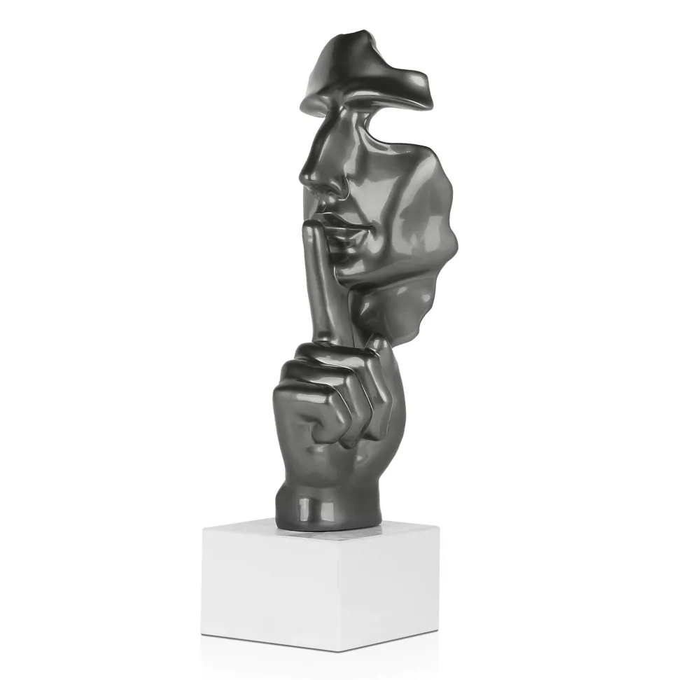 Silent Warrior 48cm Anthracite Resin Indoor Sculpture
