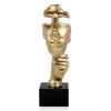 Silent Warrior 48cm Gold Resin Indoor Sculpture