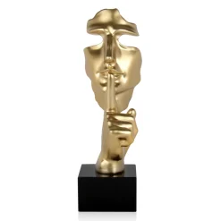 Silent Warrior 48cm Gold Resin Indoor Sculpture
