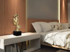 Silent Warrior 48cm Gold Resin Indoor Sculpture