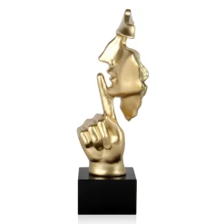 Silent Warrior 48cm Gold Resin Indoor Sculpture