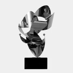 Spacial Drift 57cm Silver Metal Indoor Sculpture