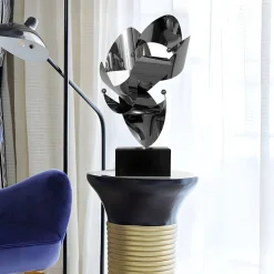 Spacial Drift 57cm Silver Metal Indoor Sculpture