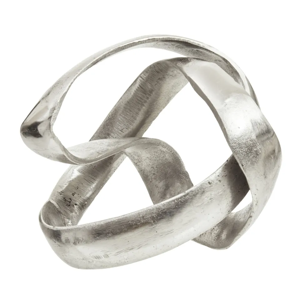 Spiral Elegance 16cm Silver Metal Indoor Sculpture