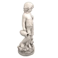 Summer Boy 73cm Stone Resin Garden Statue