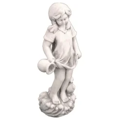 Summer Love Boy & Girl Stone Resin Garden Statues