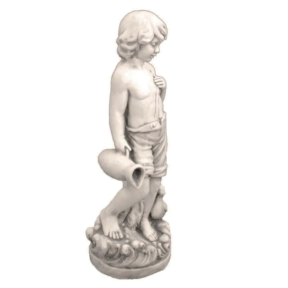 Summer Love Boy & Girl Stone Resin Garden Statues
