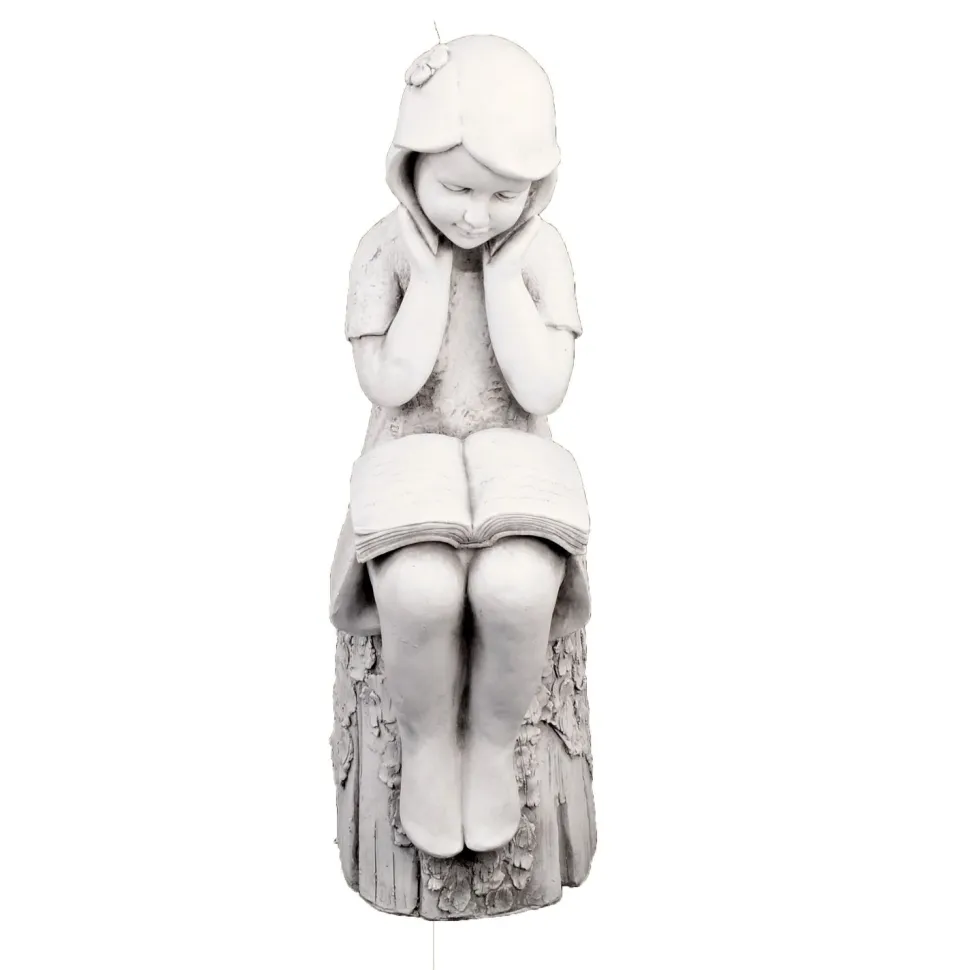 Summer Reading Girl 86cm Stone Resin Garden Statue