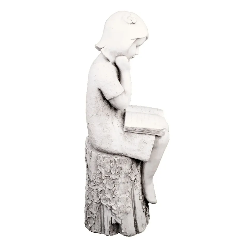 Summer Reading Girl 86cm Stone Resin Garden Statue