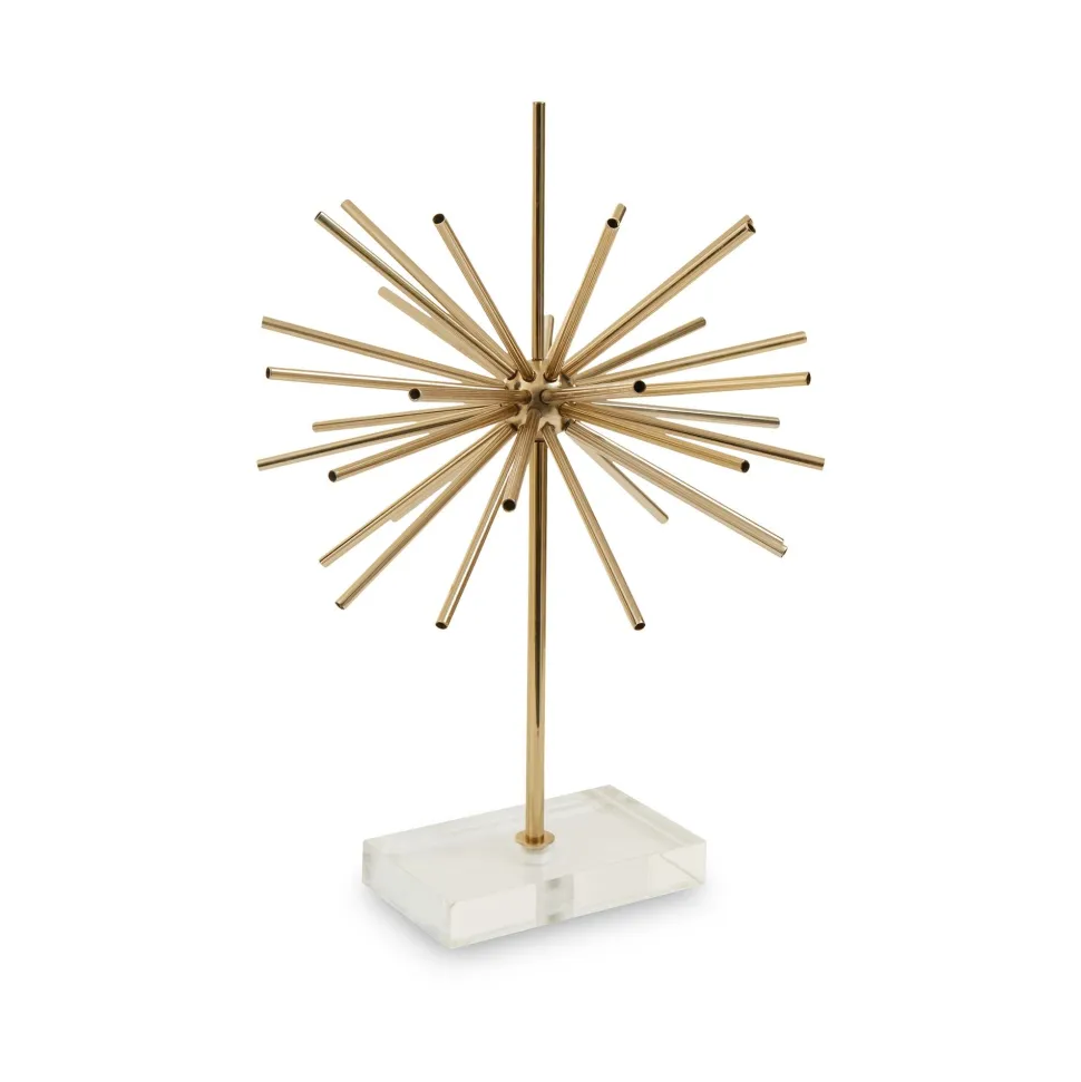 Sunburst 46cm Gold Metal Indoor Sculpture