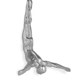 The Diver 55cm Silver Resin Wall Sculpture