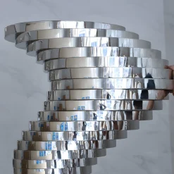 Tornado 197cm Silver Metal Garden Sculpture v3