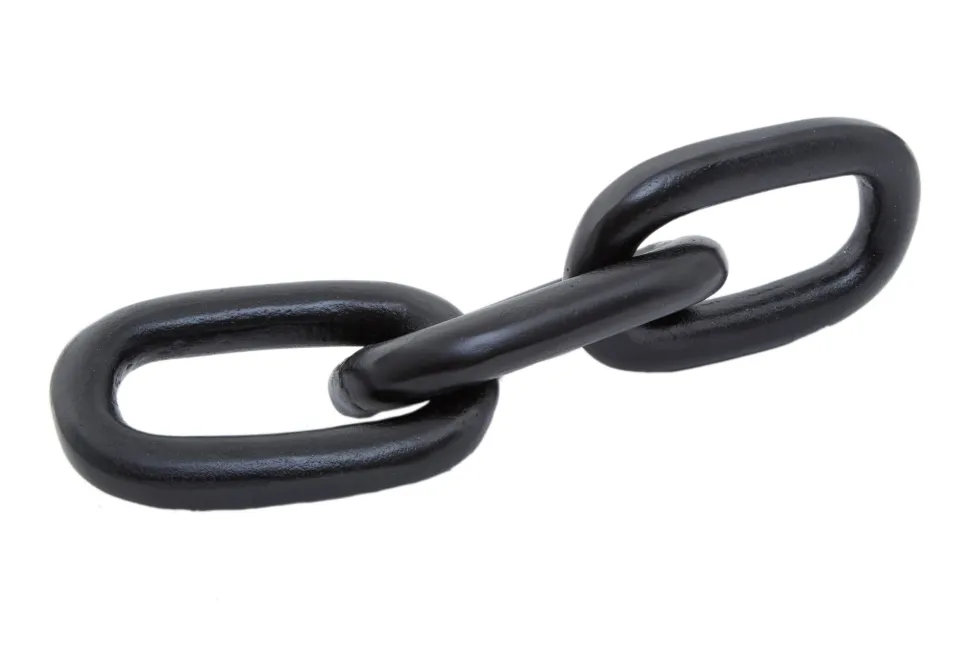 Triple Link 5cm Black Metal Indoor Sculpture