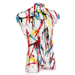 Valiant Torso 50cm Multicolour Resin Indoor Sculpture