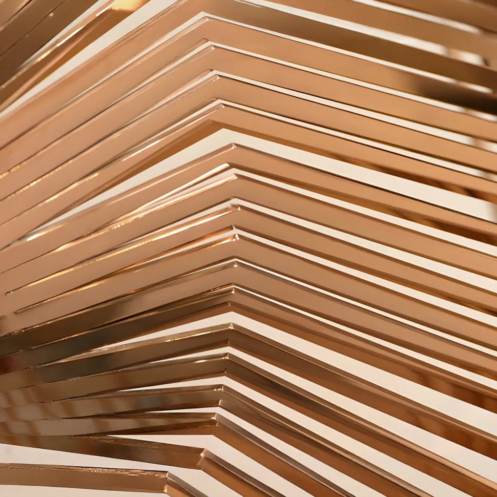 Xenon Grid 70cm Copper Metal Indoor Sculpture